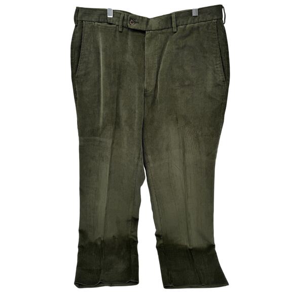 Peter Millar Corduroy Pants Mens 36 (37x30 ACTUAL) Green Coastal Nanoluxe Preppy - Picture 2 of 8